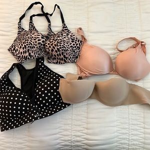 Lot of Victoria’s Secret bras - 36C - strapless, sports, plunge